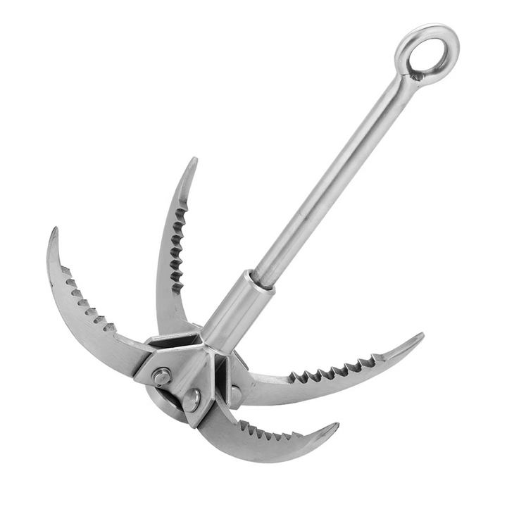 Havenholt Folding Grappling Hook with Four Curved Prongs