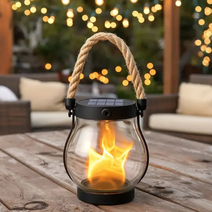 Havenholt Flame Lantern with Dusk Sensor