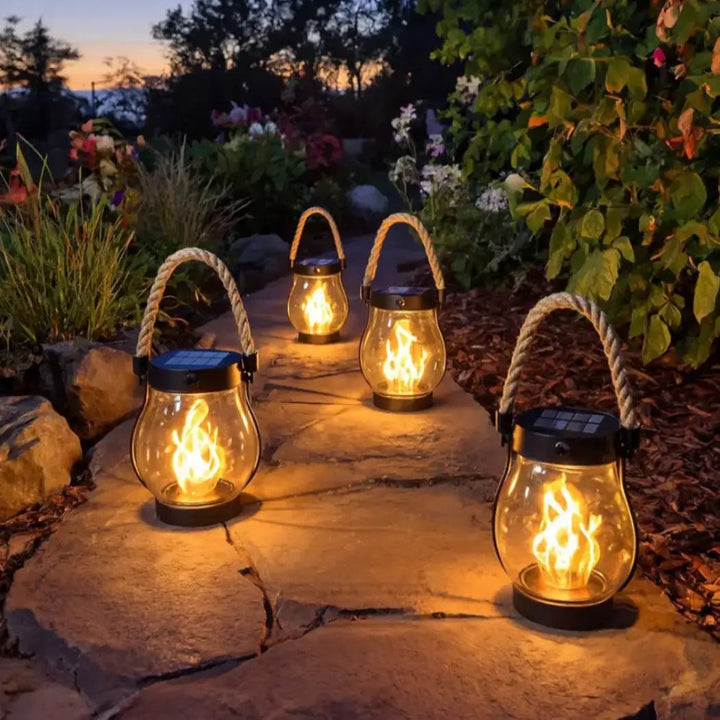 Havenholt Flame Lantern with Dusk Sensor
