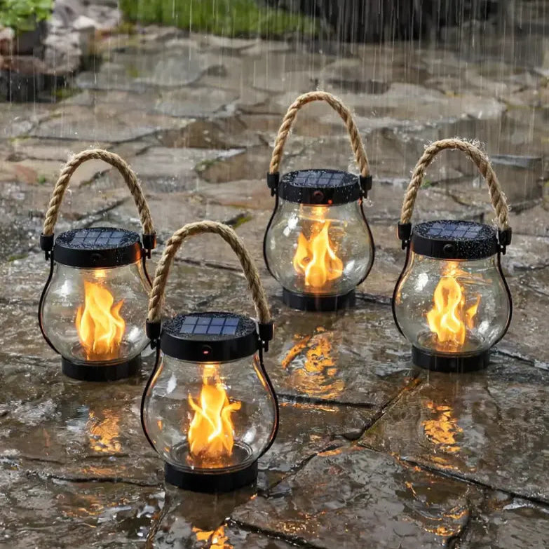 Havenholt Flame Lantern with Dusk Sensor