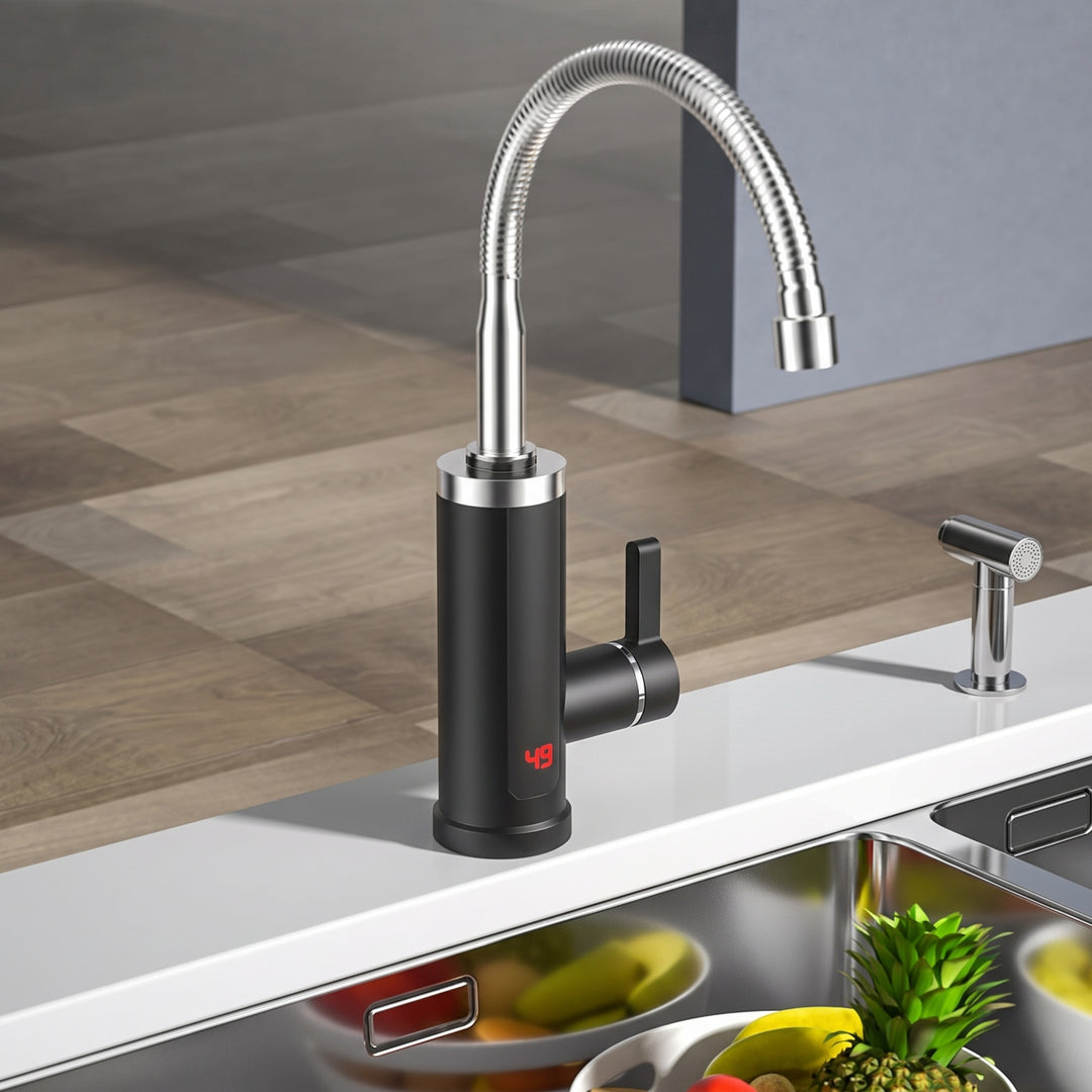 Stainless Steel Kitchen Hot Water Tap with 3000W Power and Fast Electric Heating