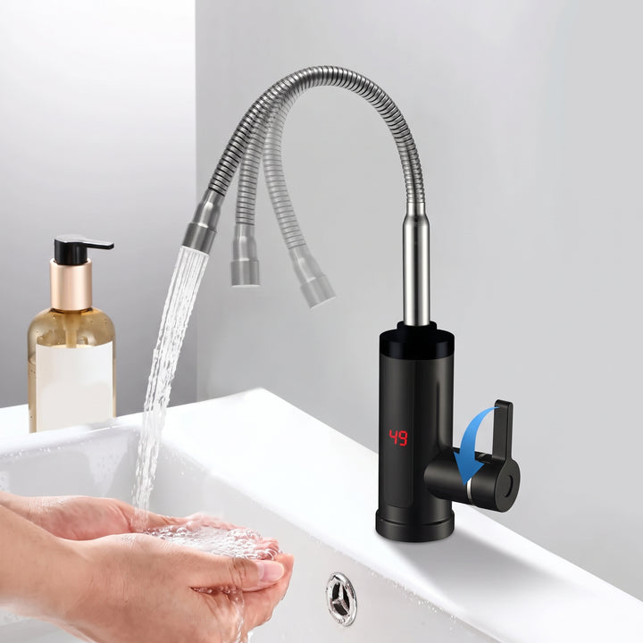 Stainless Steel Kitchen Hot Water Tap with 3000W Power and Fast Electric Heating