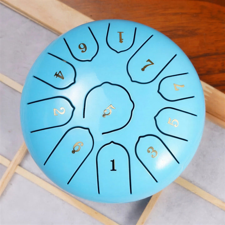 Steel Tongue Drum, 6 Inch with 11 Notes