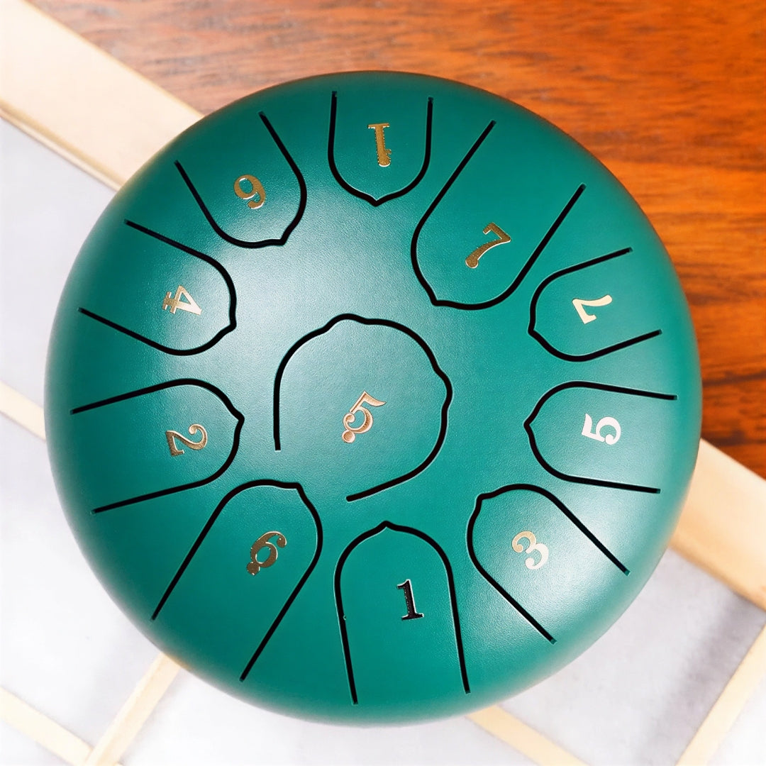 Steel Tongue Drum, 6 Inch with 11 Notes