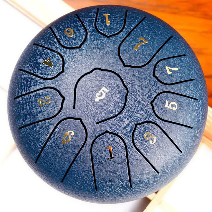Steel Tongue Drum, 6 Inch with 11 Notes