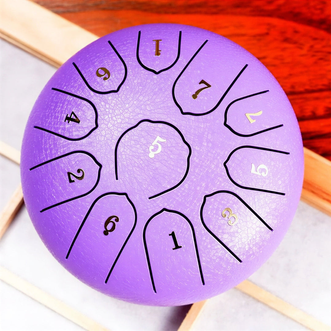 Steel Tongue Drum, 6 Inch with 11 Notes