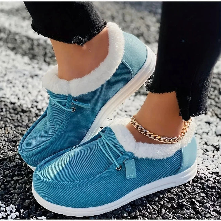 Havenholt Velvet Lined Slip-On Winter Shoes with Grip Sole