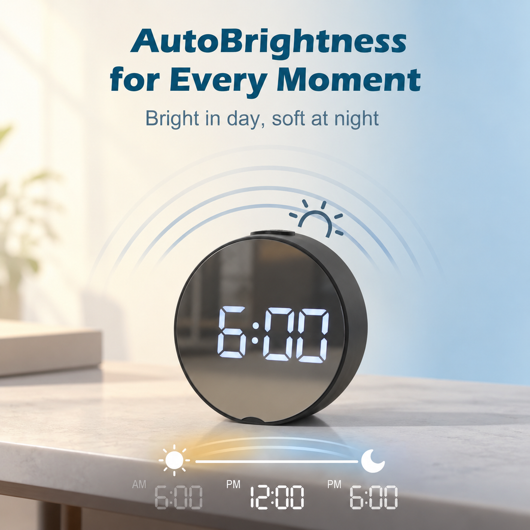 Vibrating Alarm Clock with 110dB Sound and Three Wake Modes for Heavy Sleepers