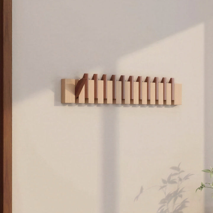 Wooden Wall Mounted Coat Rack and Coat Hook