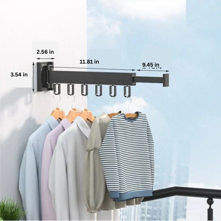 Havenholt Wall-Mounted Retractable Clothes Drying Rack