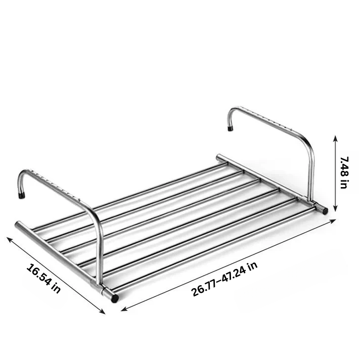 Havenholt Extendable Stainless Steel Balcony Clothes Airer