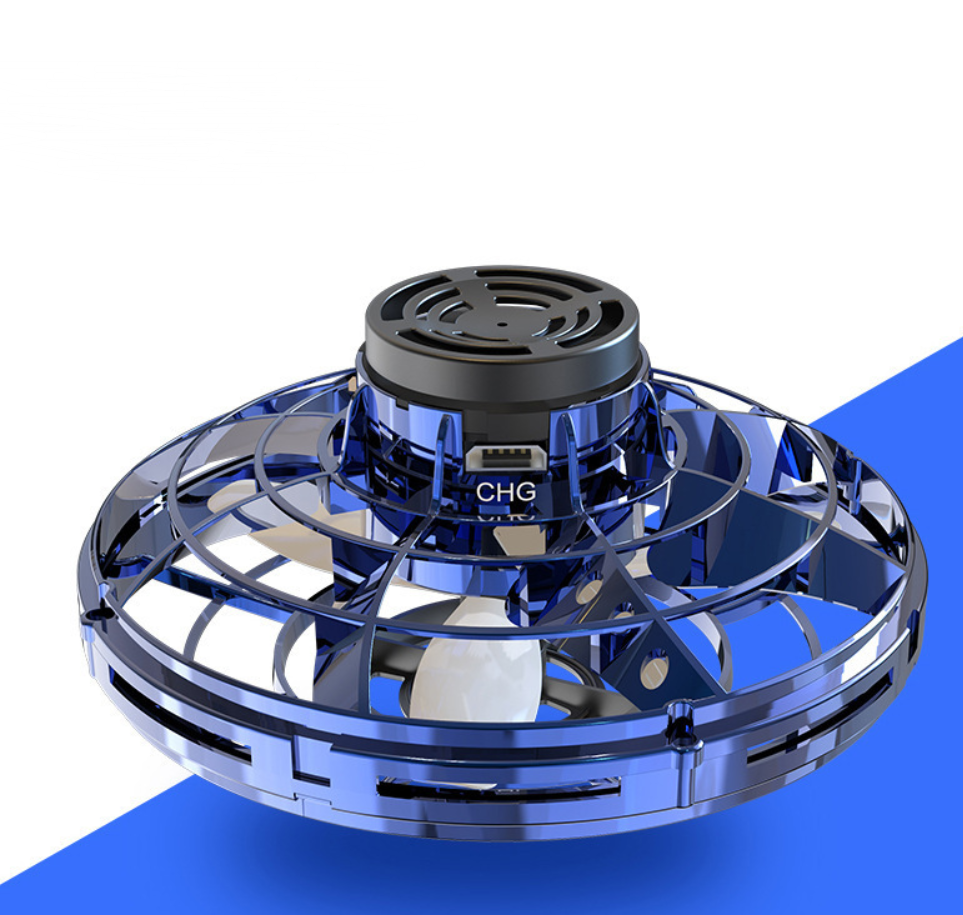 Light-up spinner ball flying back to a hand