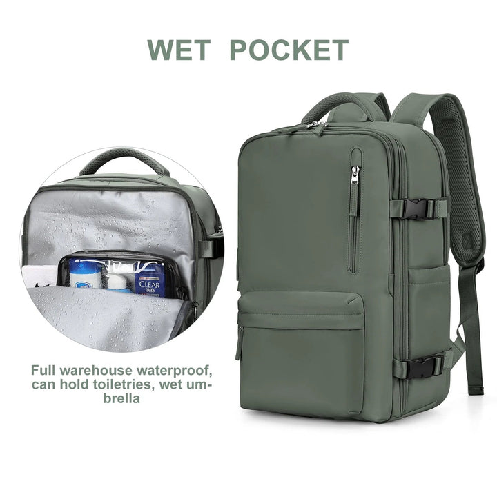 Havenholt 35L Travel Backpack with USB Port and Laptop Compartment