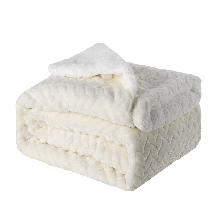 Havenholt Thick sherpa blanket with fluffy lamb-style reverse