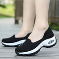 Slip-On Walking Shoes with Cushioned Sole and Arch Support, Padded Ankle Collar