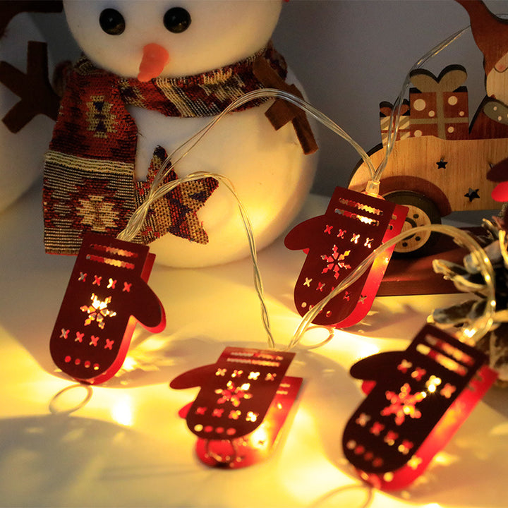 LED Christmas String Lights, Santa, Elk and Snowman Ornaments