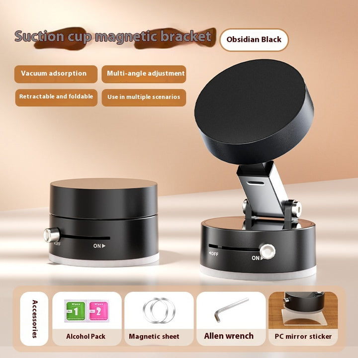 Foldable Magnetic Vacuum Car Phone Holder with Suction Cup