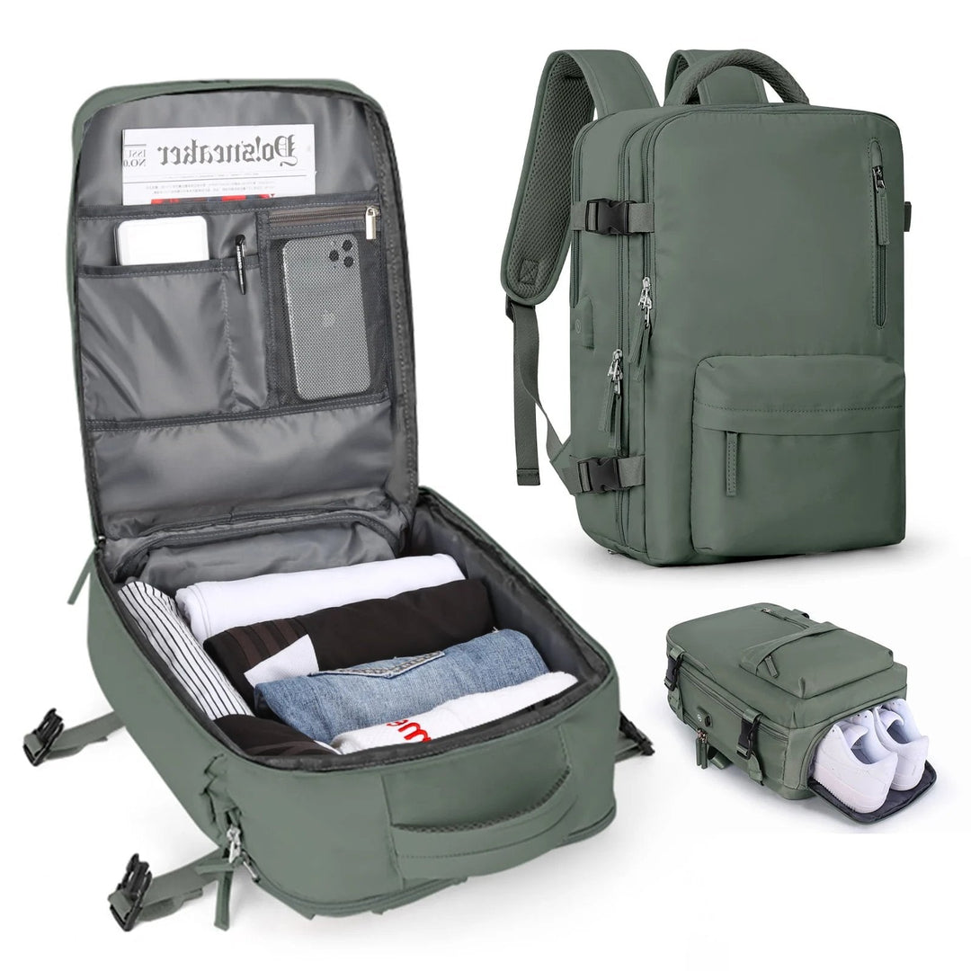 Havenholt 35L Travel Backpack with USB Port and Laptop Compartment