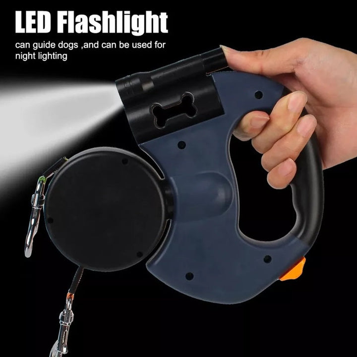 Havenholt 10ft Dual Retractable Dog Lead with Torch