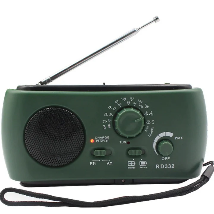 Havenholt Emergency Radio with Solar and Hand Crank Power