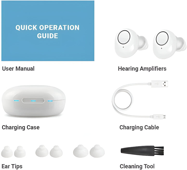 Bluetooth Hearing Aids with App Control