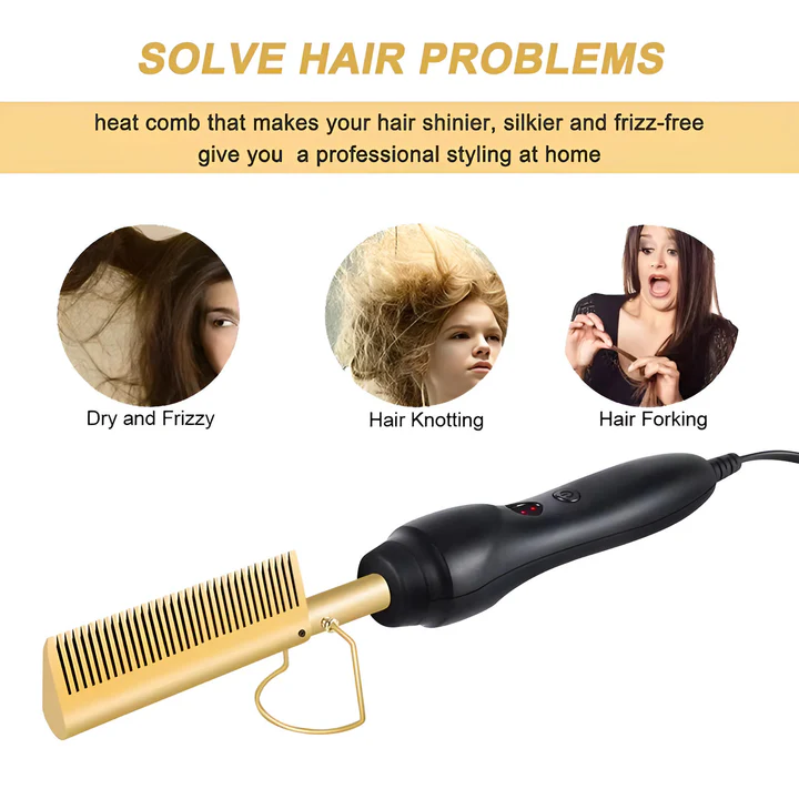 Hot Comb for Thick and Coarse Hair