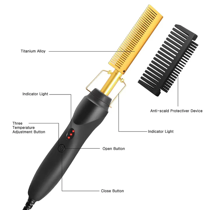 Hot Comb for Thick and Coarse Hair