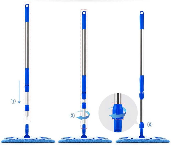 Flat Mope with Reusable Washable Mop Cloths