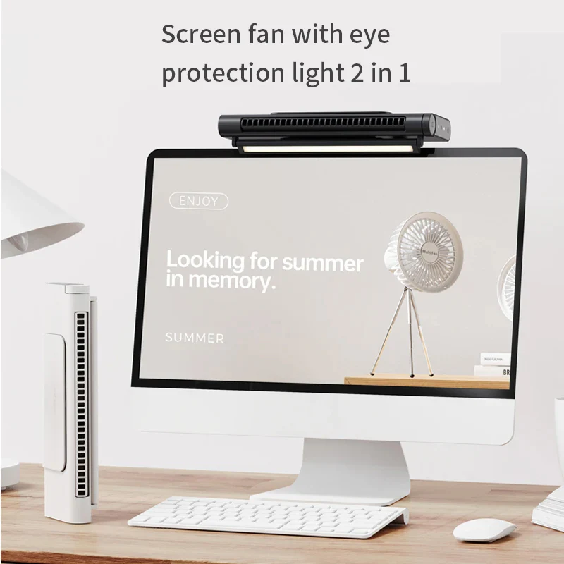 Havenholt USB Bladeless Monitor Fan with Clip Mount