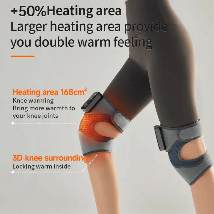 Cordless Knee Massager with Heat Vibration for Pain Relief