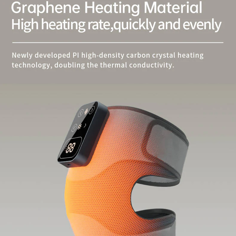 Cordless Knee Massager with Heat Vibration for Pain Relief