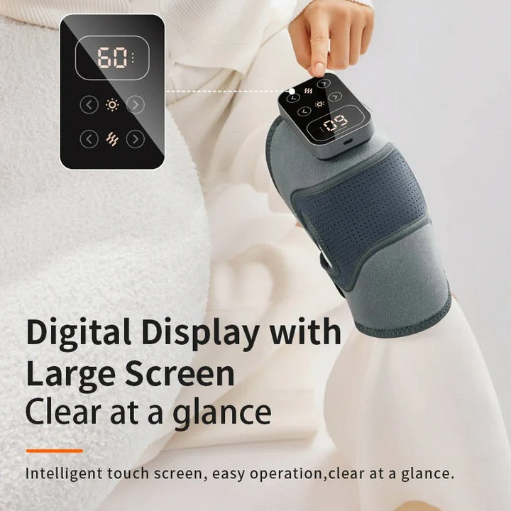 Cordless Knee Massager with Heat Vibration for Pain Relief