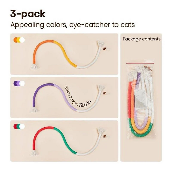 Havenholt Multi-Texture Rope Chew Toys for Cats