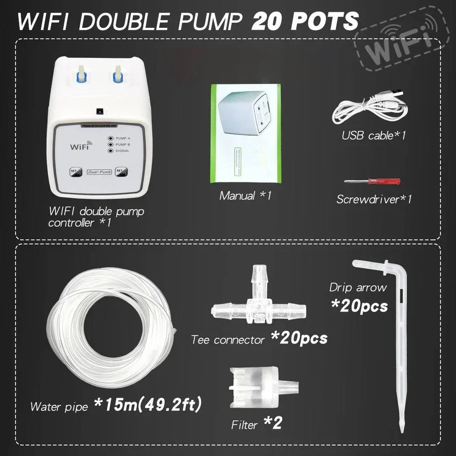 WiFi Smart Automatic Waterer for Plants Up to 20 Pots