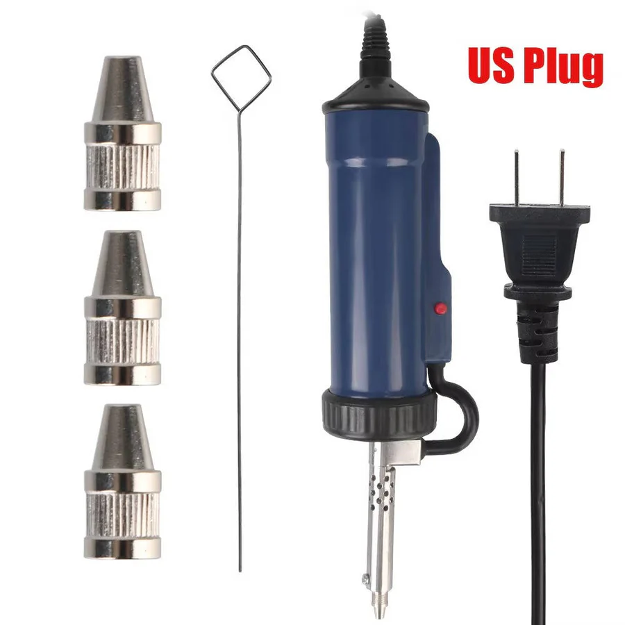 Desoldering Machine, Tin Sucker, Automatic Electric Solder with 3 Suction Nozzles