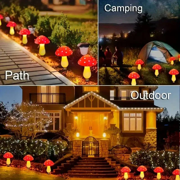 Havenholt Solar LED Mushroom Garden Lights, 12 Pack