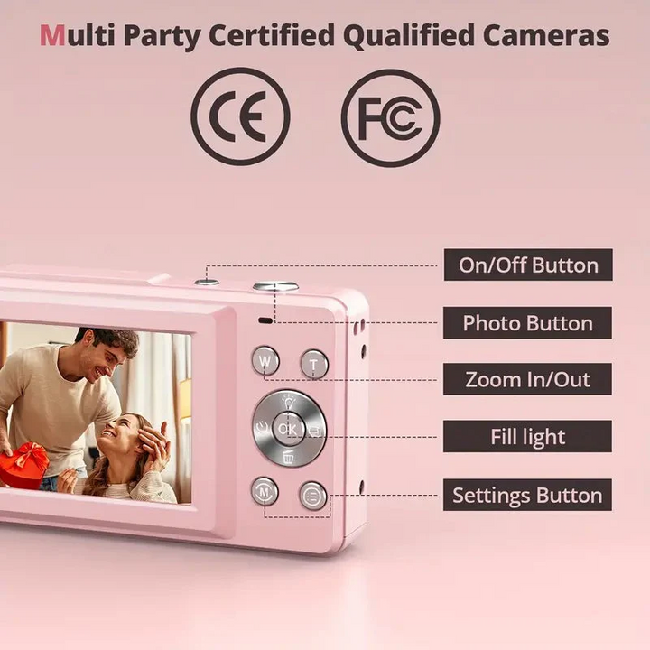 Compact Digital Camera with Retro Design