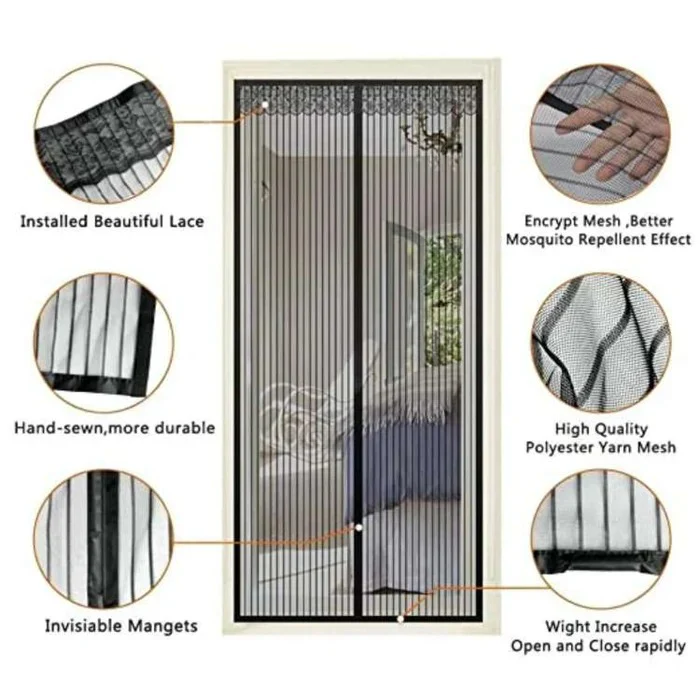 Havenholt Self-Closing Magnetic Mesh Door Screen