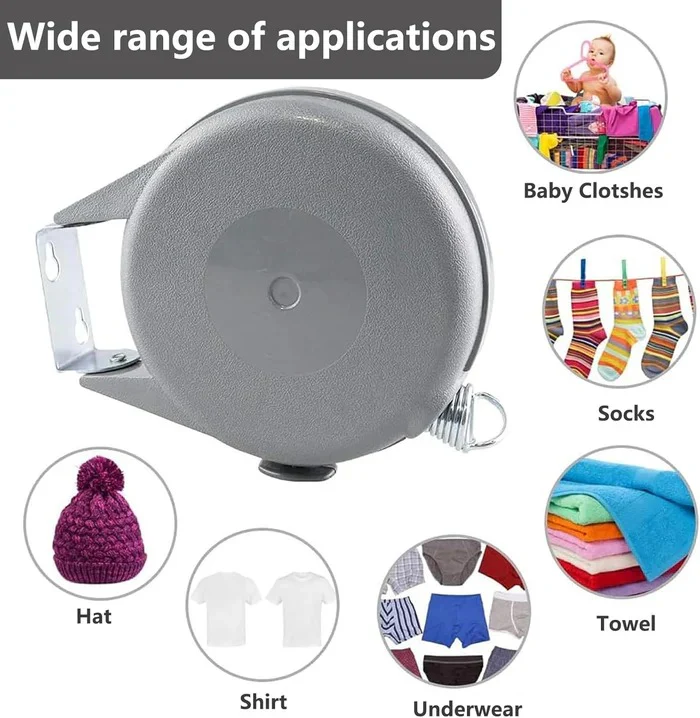 Havenholt Retractable Washing Line with Swivel Mount