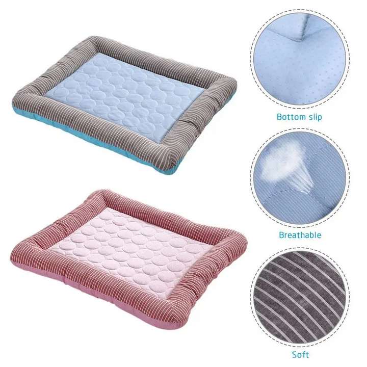 Cooling Dog Bed with Ice Silk Material