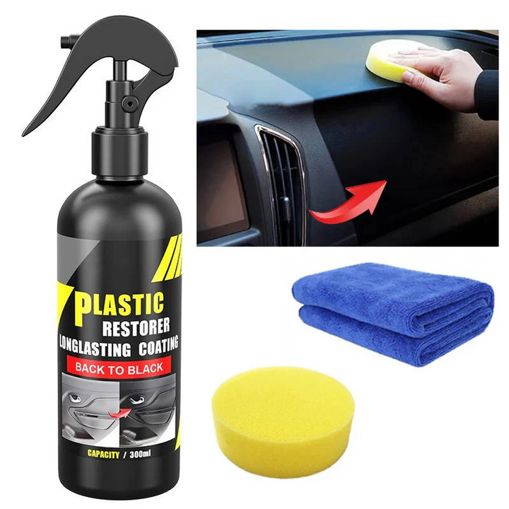 Car Plastic Restorer, Revive and Protect Faded Automotive Plastics