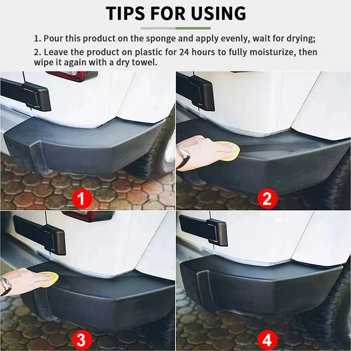 Car Plastic Restorer, Revive and Protect Faded Automotive Plastics