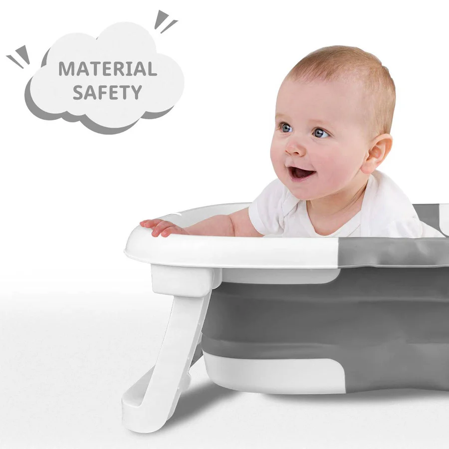 Foldable Newborn Bathing Tub with Temperature Indicator