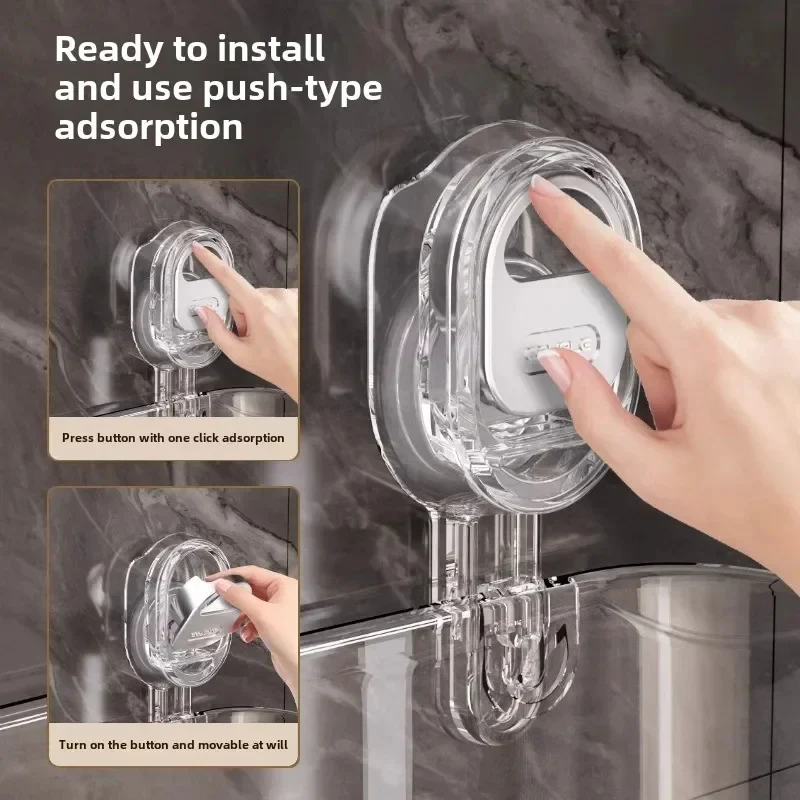 Havenholt Suction Cup Bathroom Storage Shelf, No Drilling