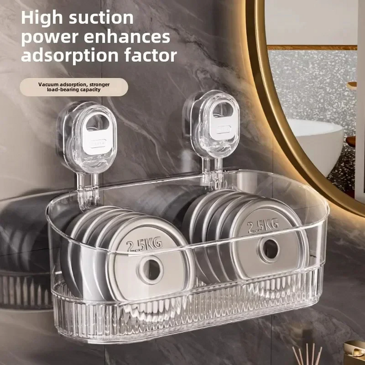 Havenholt Suction Cup Bathroom Storage Shelf, No Drilling