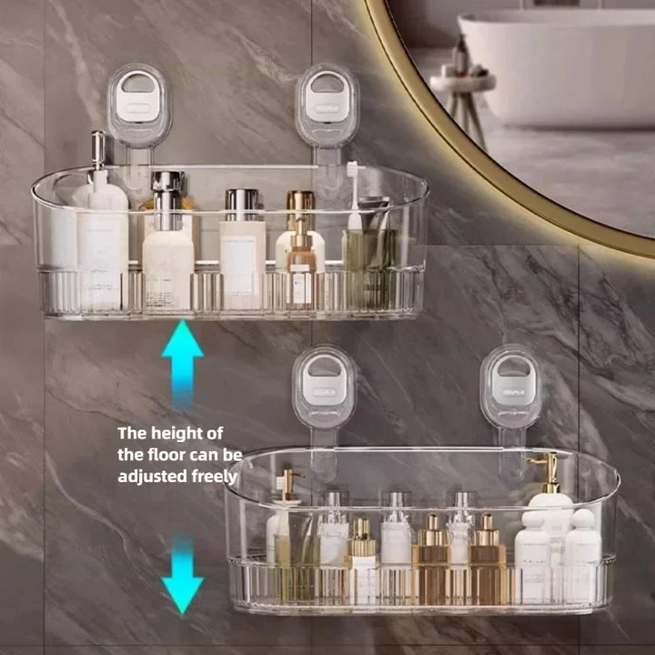 Havenholt Suction Cup Bathroom Storage Shelf, No Drilling