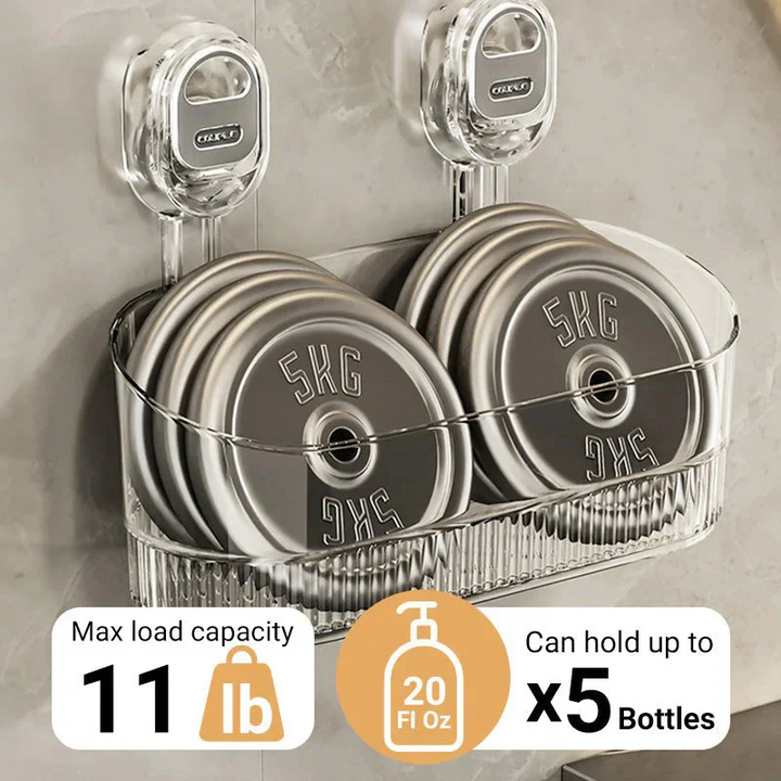Havenholt Suction Cup Bathroom Storage Shelf, No Drilling