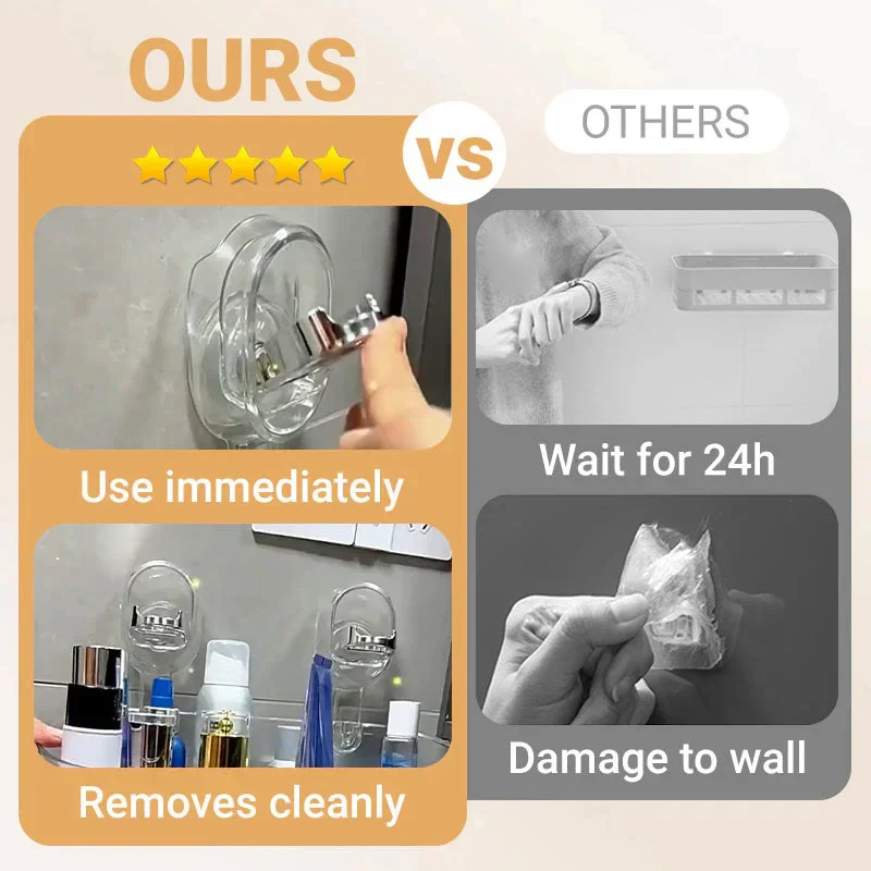 Havenholt Suction Cup Bathroom Storage Shelf, No Drilling