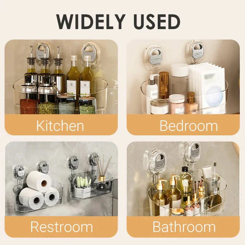 Havenholt Suction Cup Bathroom Storage Shelf, No Drilling