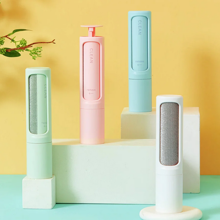 Reusable Pet Hair Remover Brush with Lint Roller Built In